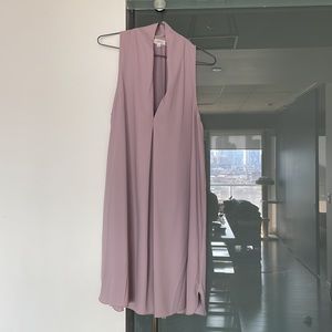 Aritzia mauve sleeveless dress with detachable tie